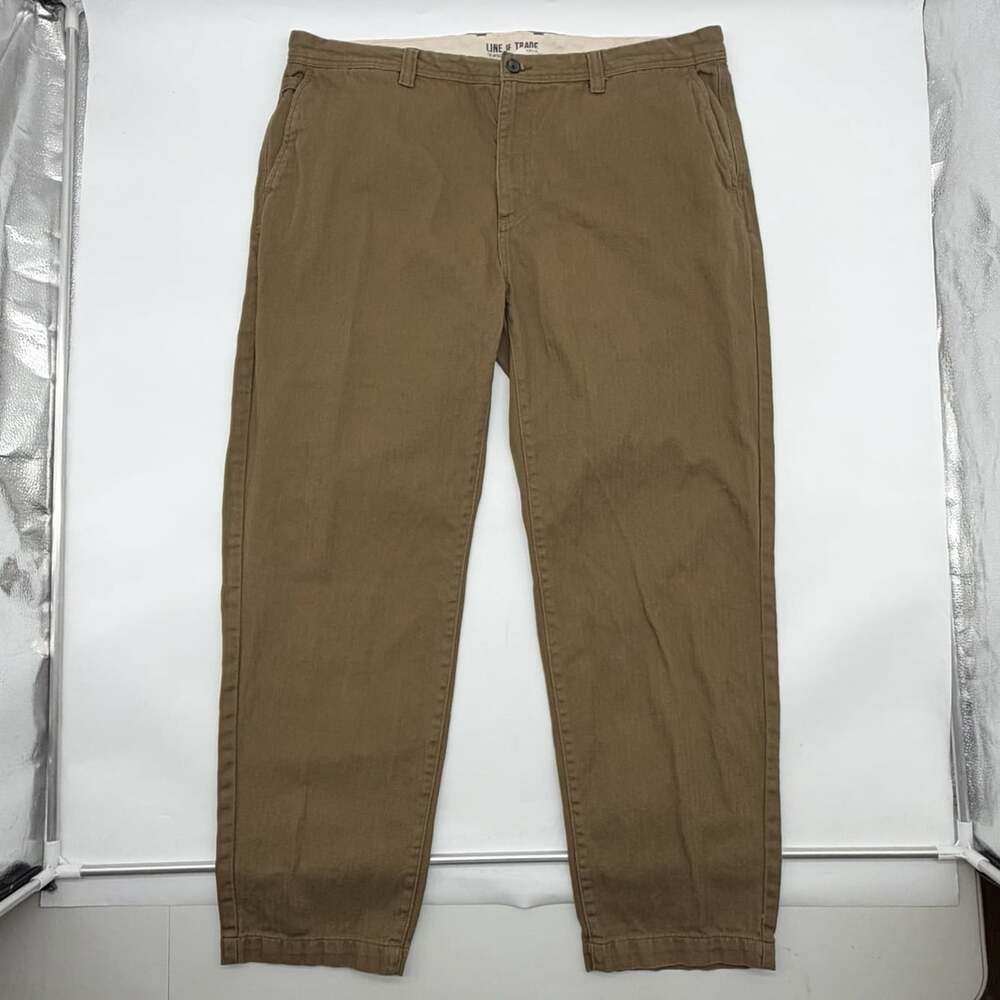 Line Of Trade Officer Chino Size 42x32 Brown Herringbone Cotton Chino Work Pants